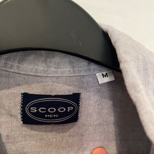 SCOOP NYC - Men's Grey Cotton Button Up Shirt - Classic Everyday - 80% OFF SALE!